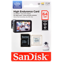 SanDisk 64GB micro SDXC High Endurance 100MB / S Cl.10 UHS-1 4K card