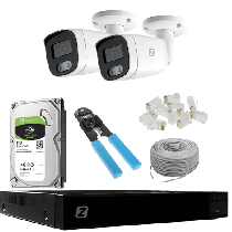 Outdoor Surveillance Camera Set POE IP 2 cameras 4mp