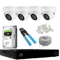 5MP POE IP Monitoring Kit 4 5MP Cameras