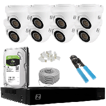 5MP POE IP Monitoring Kit 8 5MP IR20 Cameras