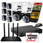 IP Monitoring Kit 5 MP 8 cameras 6xA5 2xP5 White
