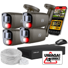 IP POE Monitoring Kit 8MP 4 Cameras 8MP IR40