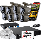 Zestaw do Monitoringu IP POE 8 Kamer 8MP B8 Dark 8xIKTP830V1-B-IR9S18MP-URUS