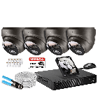 Surveillance Kit IP POE 8MP with 4 D8 DARK Cameras