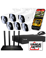 5MP IP Surveillance Kit – 6× A5 WiFi Bullet Cameras
