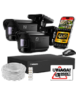 IP PoE Surveillance Kit 4MP 2 Cameras B4 Dark