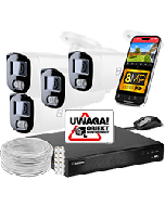 IP POE Monitoring Kit 8MP 4 Cameras 8MP IR40
