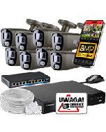 8 Kamer 8MP B8 Dark Zestaw Monitoringu IP POE   8xIKTP830V1-B-IR9S18MP-URUS