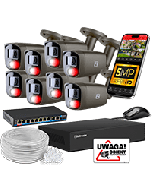 IP POE Monitoring Kit 5MP 8 Cameras 5MP IR40