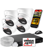 8MP D8 Dual Light 4-Camera PoE IP Surveillance Kit