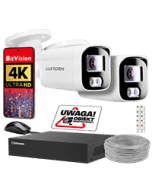 Luxtorn 2x 8MP 4K Ultra HD IP PoE Camera Set 3840x2160