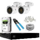 5MP POE IP Monitoring Kit 2 5MP IR30 Cameras